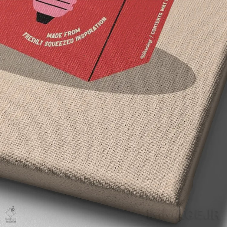 تابلو مینیمال آب خلاقیت اثر کارمن جابیر - نمای نزدیک بافت بوم