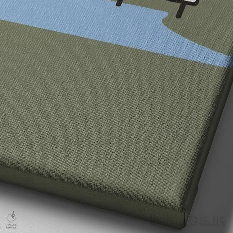 تابلو مینیمال از آن لذت ببر اثر کارمن جابیر - نمای نزدیک بافت بوم