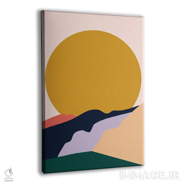 تابلو مینیمال طلایی اثر کارمن جابیر - نمای پرسپکتیو محصول