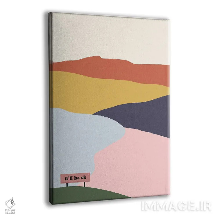 تابلو مینیمال همه چیز خوب می شود اثر کارمن جابیر - نمای پرسپکتیو محصول