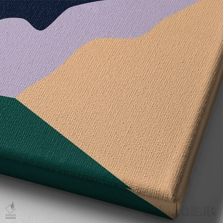 تابلو مینیمال طلایی اثر کارمن جابیر - نمای نزدیک بافت بوم