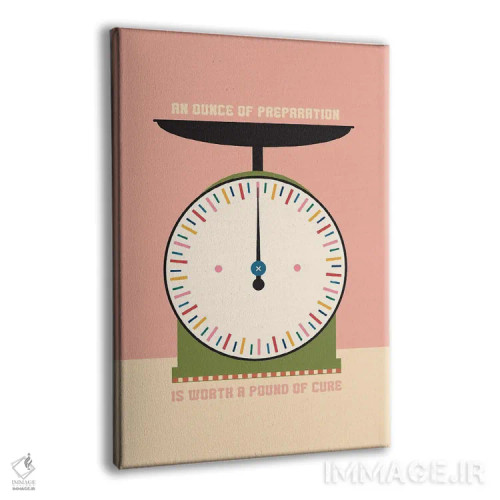 تابلو مینیمال ترازوی آشپزخانه اثر کارمن جابیر - نمای پرسپکتیو محصول