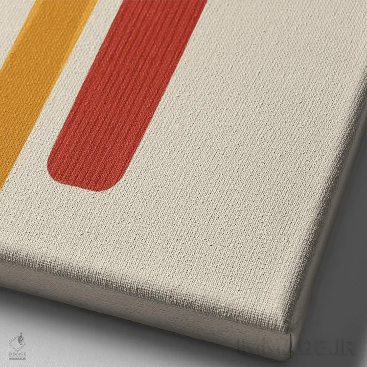 تابلو مینیمال به تلاش ادامه بده اثر کارمن جابیر - نمای نزدیک بافت بوم