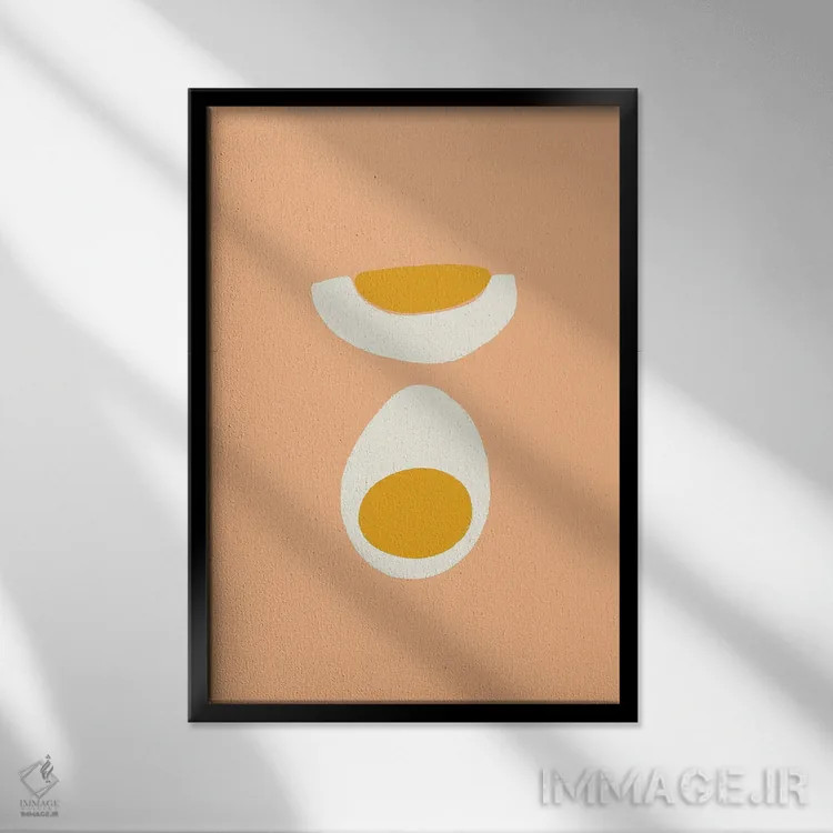 تابلو مینیمال نیم پز اثر کارمن جابیر - نمای قابدار مشکی