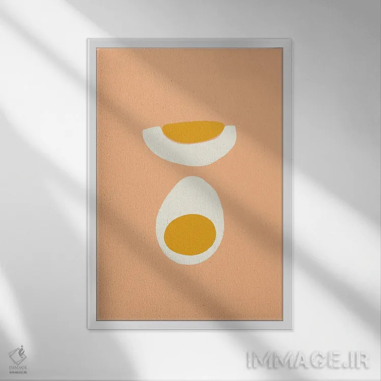 تابلو مینیمال نیم پز اثر کارمن جابیر - نمای قابدار سفید