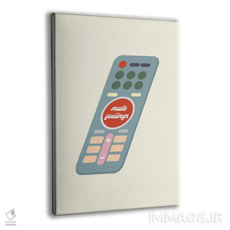 تابلو مینیمال احساسات خاموش اثر کارمن جابیر - نمای پرسپکتیو محصول