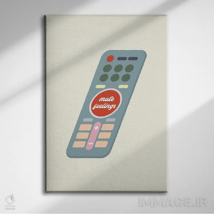 تابلو مینیمال احساسات خاموش اثر کارمن جابیر - نمای روبهرو روی دیوار