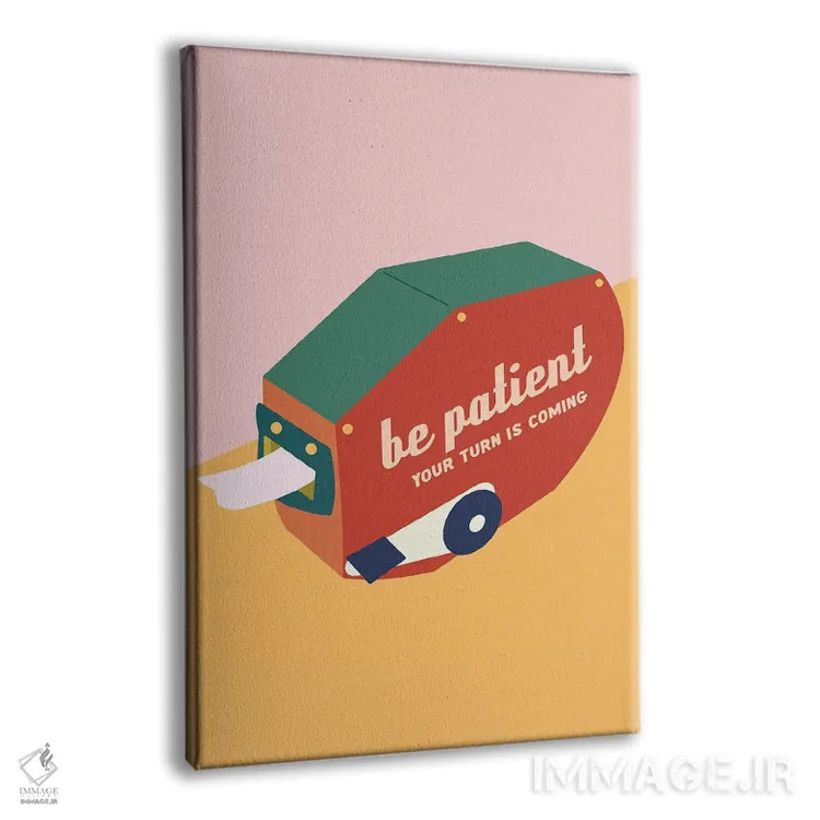 تابلو مینیمال صبور باش اثر کارمن جابیر - نمای پرسپکتیو محصول
