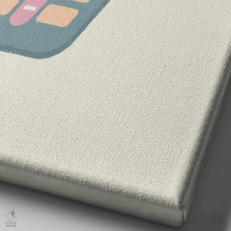 تابلو مینیمال احساسات خاموش اثر کارمن جابیر - نمای نزدیک بافت بوم