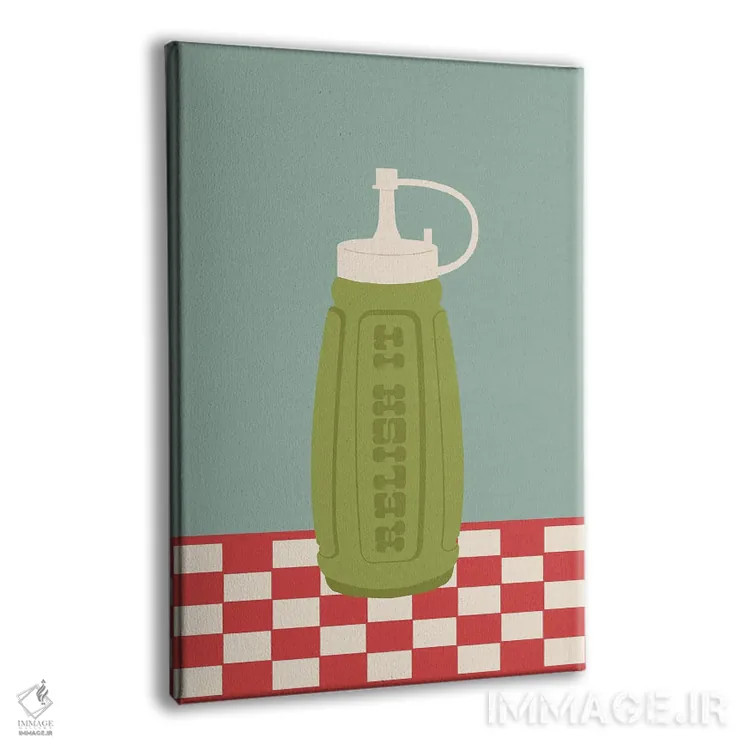 تابلو مینیمال لذت ببر اثر کارمن جابیر - نمای پرسپکتیو محصول