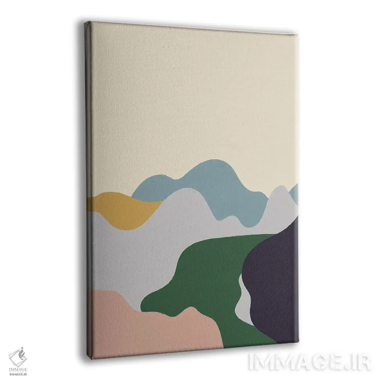 تابلو مینیمال رودخانه اثر کارمن جابیر - نمای پرسپکتیو محصول