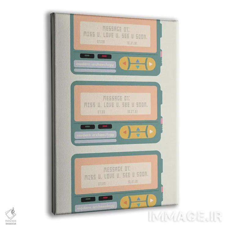 تابلو مینیمال پیجر اثر کارمن جابیر - نمای پرسپکتیو محصول