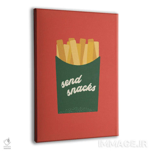 تابلو مینیمال خوراکی بفرست! اثر کارمن جابیر - نمای پرسپکتیو محصول