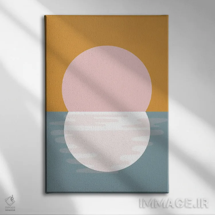 تابلو مینیمال بازتاب ها اثر کارمن جابیر - نمای روبهرو روی دیوار