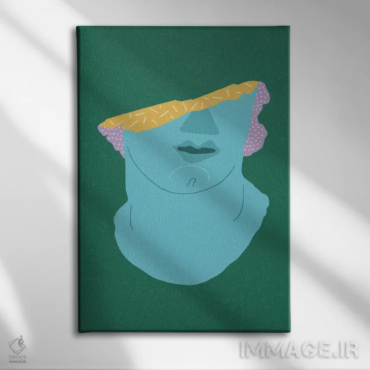 تابلو مینیمال مجسمه سازی شده اثر کارمن جابیر - نمای روبهرو روی دیوار