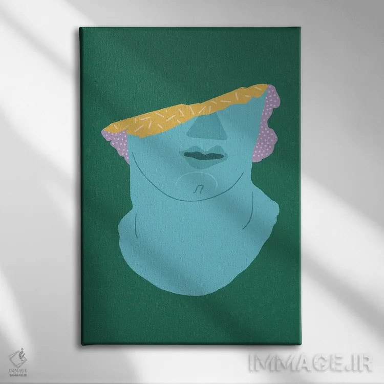 تابلو مینیمال مجسمه سازی شده اثر کارمن جابیر - نمای روبهرو روی دیوار