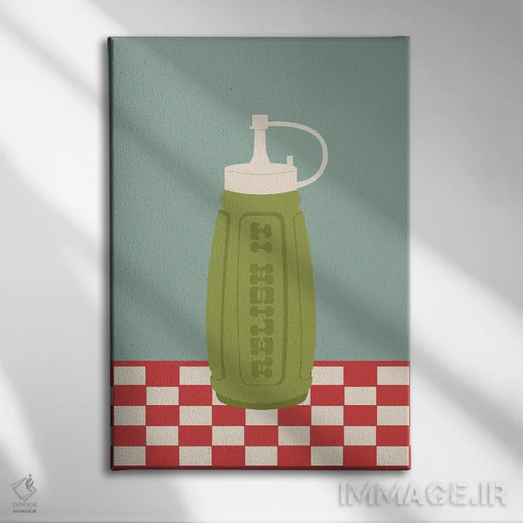 تابلو مینیمال لذت ببر اثر کارمن جابیر - نمای روبهرو روی دیوار