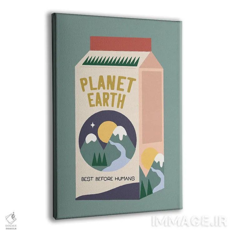 تابلو مینیمال بهترین پیش از انسان ها اثر کارمن جابیر - نمای پرسپکتیو محصول