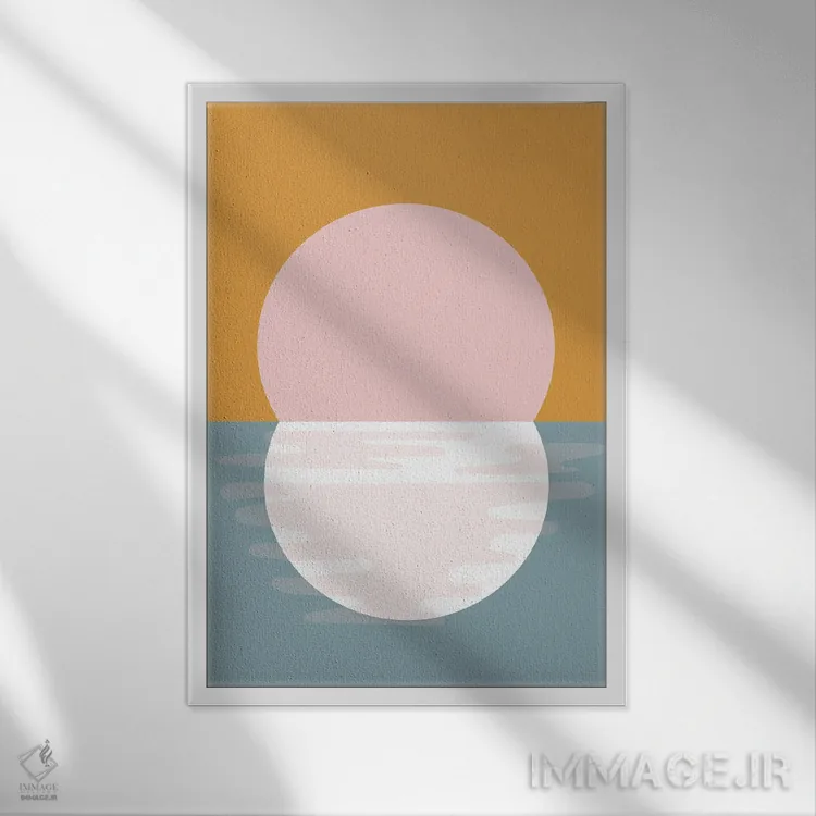 تابلو مینیمال بازتاب ها اثر کارمن جابیر - نمای قابدار سفید