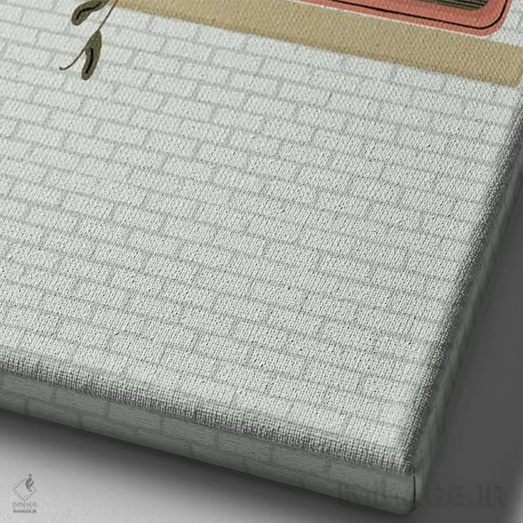 تابلو مینیمال روی قفسه گذاشته شد اثر کارمن جابیر - نمای نزدیک بافت بوم