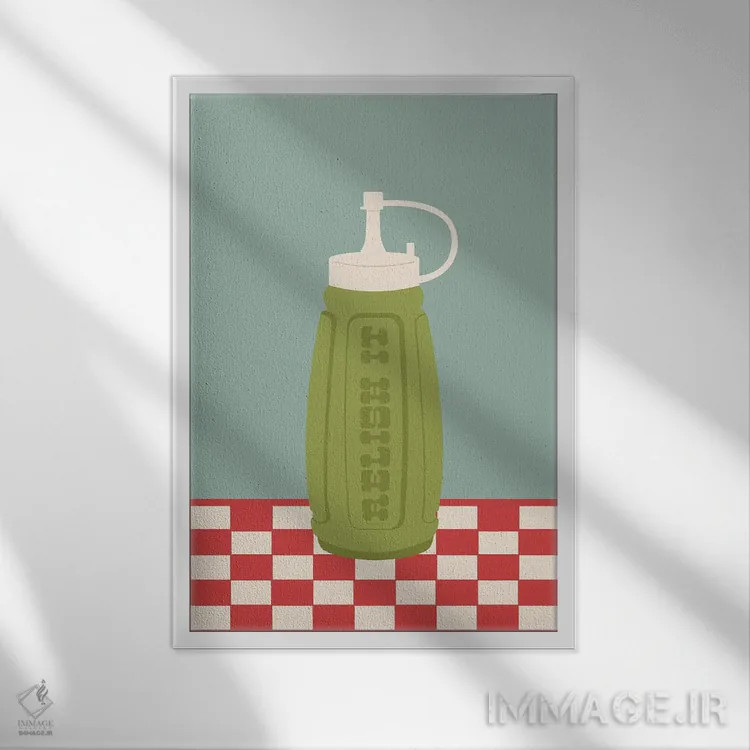 تابلو مینیمال لذت ببر اثر کارمن جابیر - نمای قابدار سفید