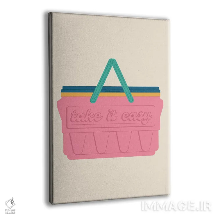 تابلو مینیمال آرام باش اثر کارمن جابیر - نمای پرسپکتیو محصول