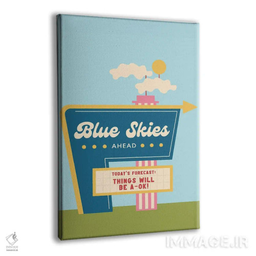 تابلو مینیمال روزهای آفتابی در پیش اثر کارمن جابیر - نمای پرسپکتیو محصول