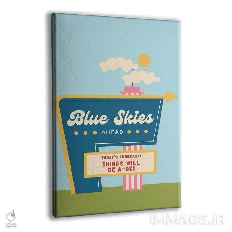 تابلو مینیمال روزهای آفتابی در پیش اثر کارمن جابیر - نمای پرسپکتیو محصول