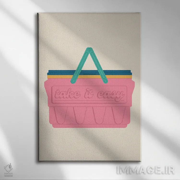 تابلو مینیمال آرام باش اثر کارمن جابیر - نمای روبهرو روی دیوار