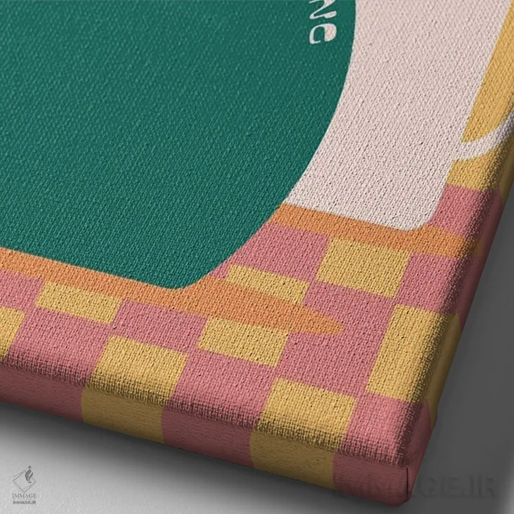 تابلو مینیمال صبح یکشنبه اثر کارمن جابیر - نمای نزدیک بافت بوم