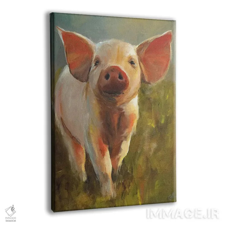 تابلو دکوراتیو خوک صبحگاهی اثر کاری جی هامفری - نمای پرسپکتیو محصول