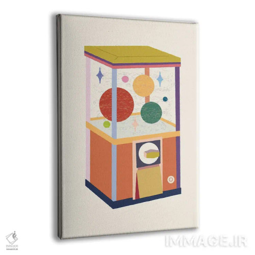 تابلو مینیمال دستگاه فروش خودکار اثر کارمن جابیر - نمای پرسپکتیو محصول