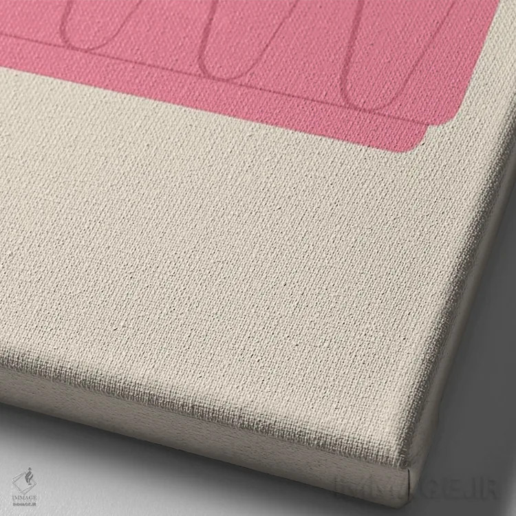 تابلو مینیمال آرام باش اثر کارمن جابیر - نمای نزدیک بافت بوم