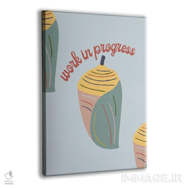 تابلو مینیمال کار در حال انجام اثر کارمن جابیر - نمای پرسپکتیو محصول