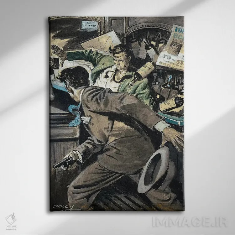 تابلو دکوراتیو کارآگاه سوم اثر ارنست چیریاکا - نمای روبهرو روی دیوار