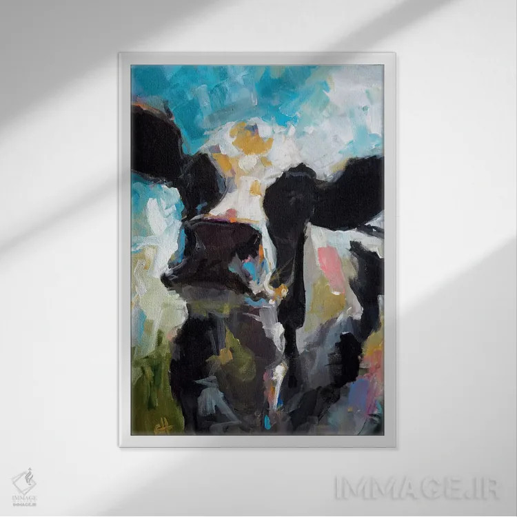 تابلو مدرن مروارید گلی اثر کاری جی هامفری - نمای قابدار سفید