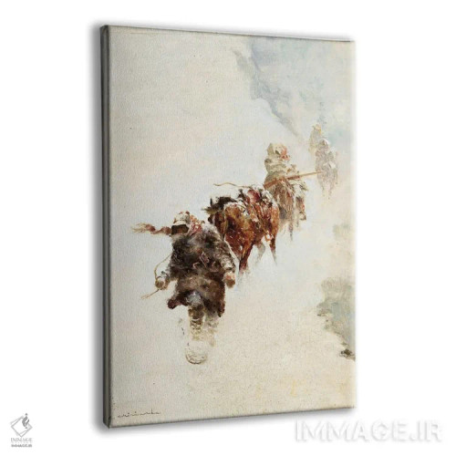 تابلو دکوراتیو تله گذاران کوهستان اثر ارنست چیریاکا - نمای پرسپکتیو محصول