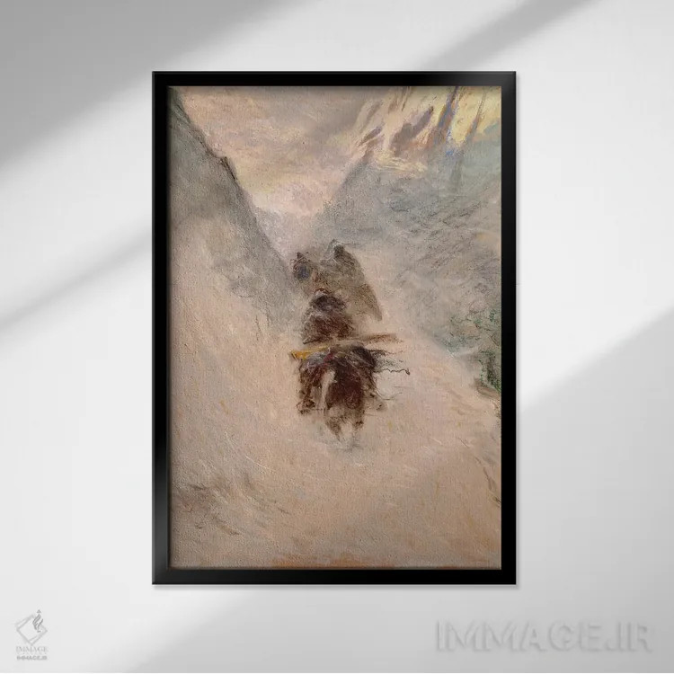 تابلو دکوراتیو گردنه کوهستانی اثر ارنست چیریاکا - نمای قابدار مشکی