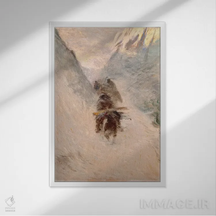 تابلو دکوراتیو گردنه کوهستانی اثر ارنست چیریاکا - نمای قابدار سفید