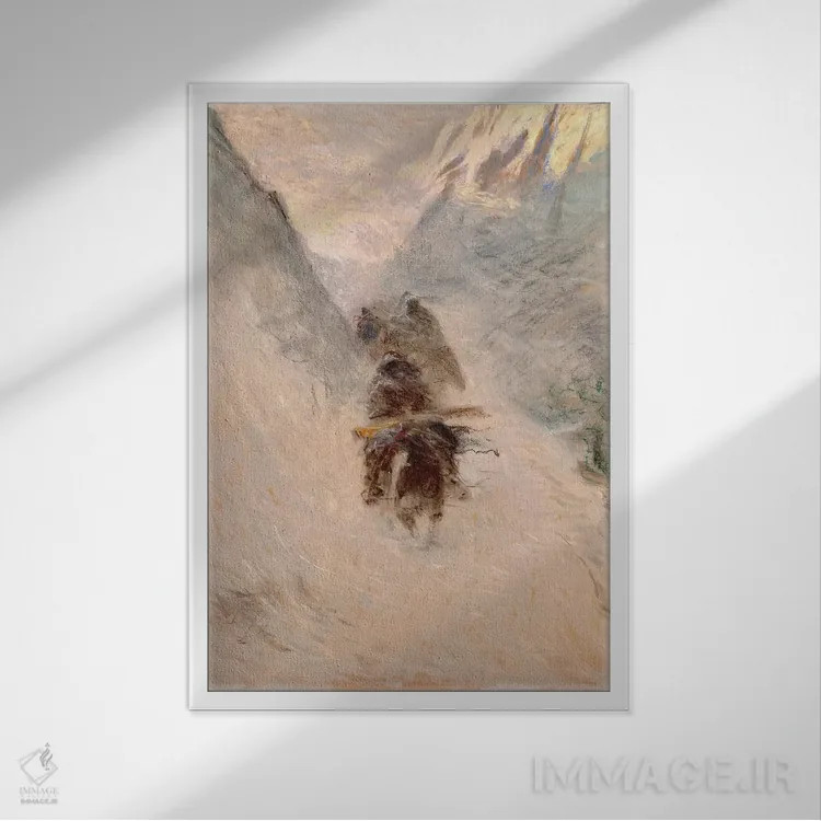 تابلو دکوراتیو گردنه کوهستانی اثر ارنست چیریاکا - نمای قابدار سفید