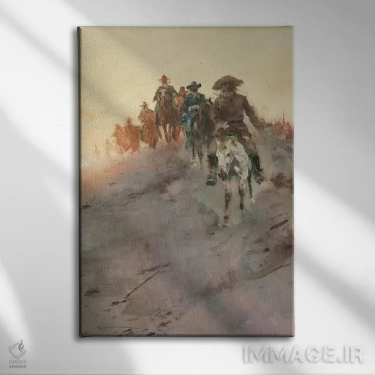 تابلو دکوراتیو گروه تعقیب اثر ارنست چیریاکا - نمای روبهرو روی دیوار