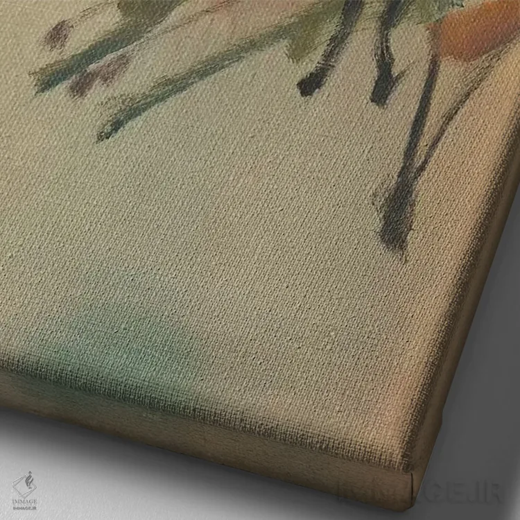 تابلو دکوراتیو پرتره یک دلیر اثر ارنست چیریاکا - نمای نزدیک بافت بوم