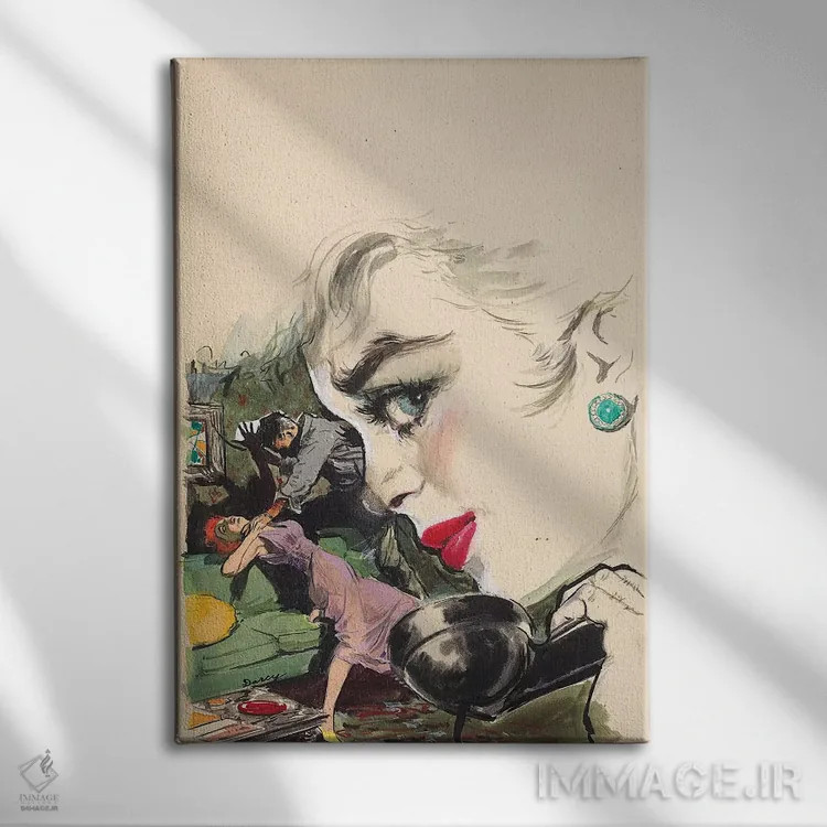 تابلو دکوراتیو یک قتل رخ داده است اثر ارنست چیریاکا - نمای روبهرو روی دیوار