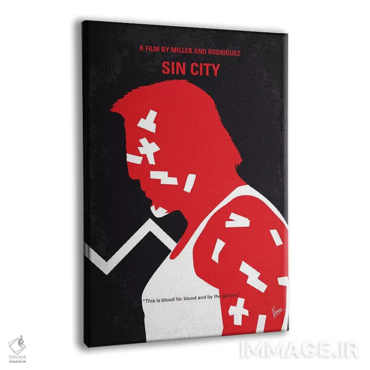 تابلو مینیمال پوستر مینیمال فیلم شهر گناه اثر چانکونگ - نمای پرسپکتیو محصول