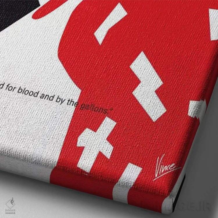 تابلو مینیمال پوستر مینیمال فیلم شهر گناه اثر چانکونگ - نمای نزدیک بافت بوم