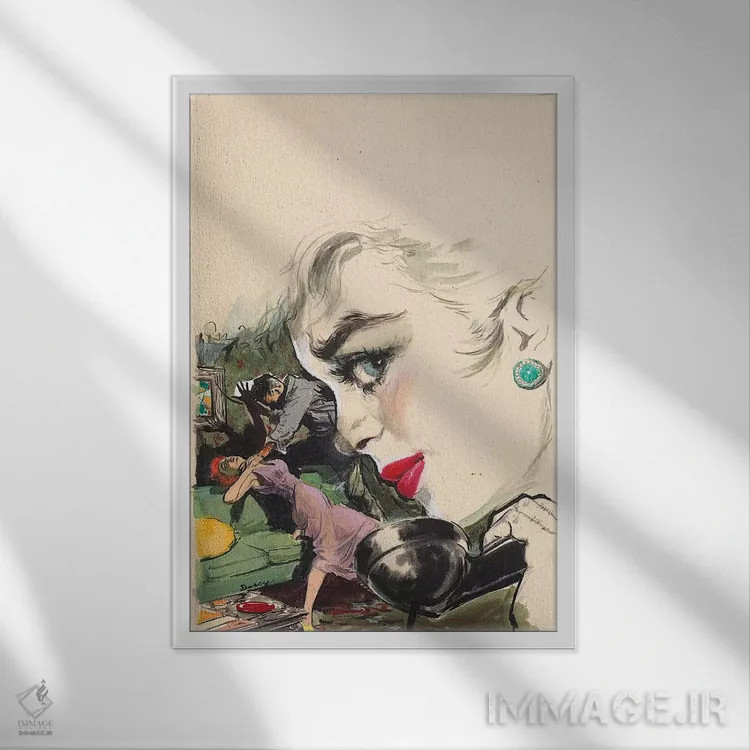 تابلو دکوراتیو یک قتل رخ داده است اثر ارنست چیریاکا - نمای قابدار سفید