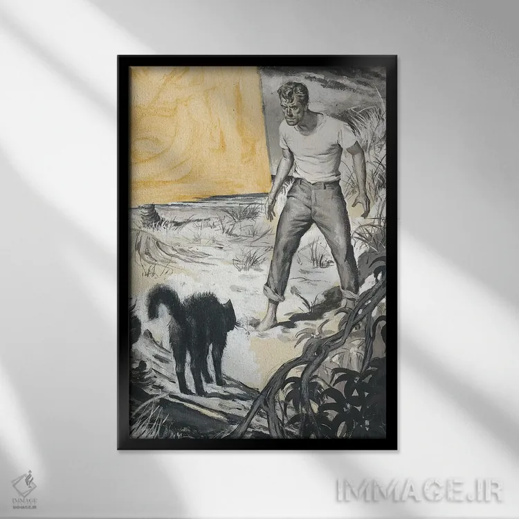 تابلو دکوراتیو کارآگاه دوم اثر ارنست چیریاکا - نمای قابدار مشکی