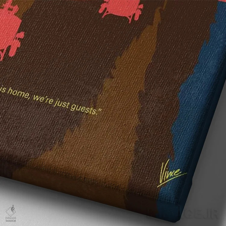 تابلو مینیمال پوستر مینیمال فیلم جزیره جمجمه اثر چانکونگ - نمای نزدیک بافت بوم