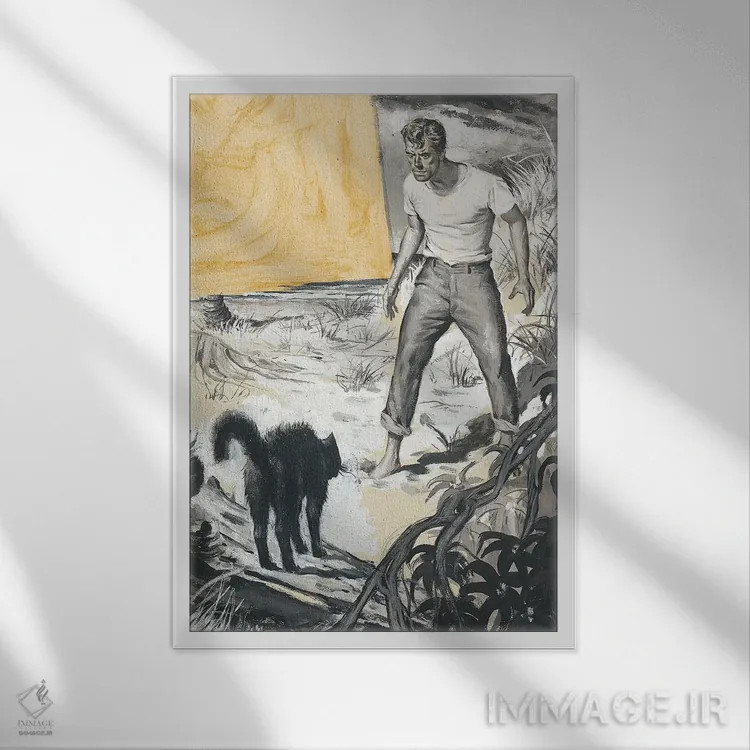 تابلو دکوراتیو کارآگاه دوم اثر ارنست چیریاکا - نمای قابدار سفید