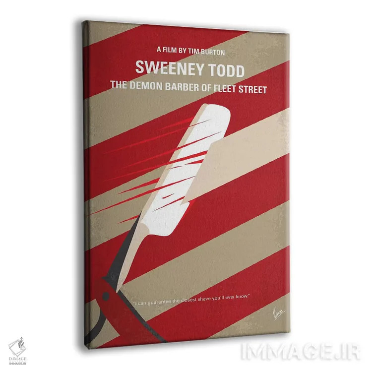 تابلو مینیمال پوستر مینیمال فیلم سوئینی تاد اثر چانکونگ - نمای پرسپکتیو محصول